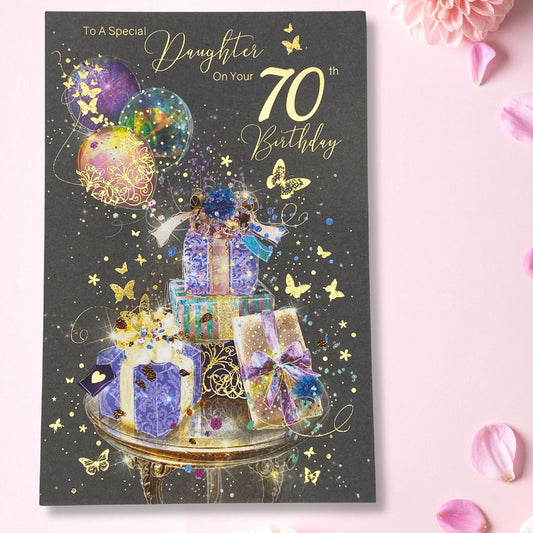Daughter 70th Birthday Card - Grace Balloons & Gifts
