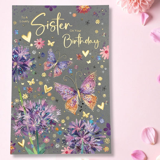 Sister Birthday Card - Grace Butterflies