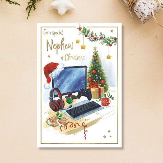 Nephew Christmas Card  - Awash With Colour Gamer