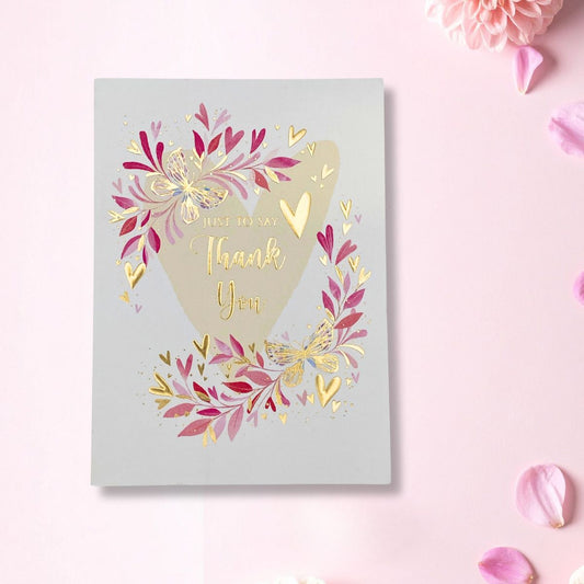 Thank You Card - Butterfly Heart