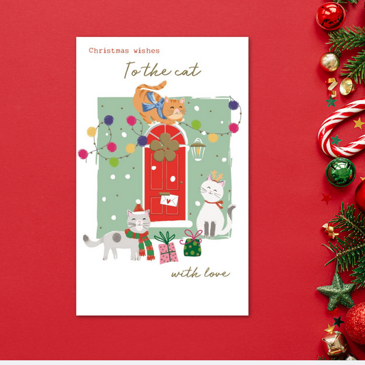 To The Cat Christmas Card - Sabina Front Door & Gifts