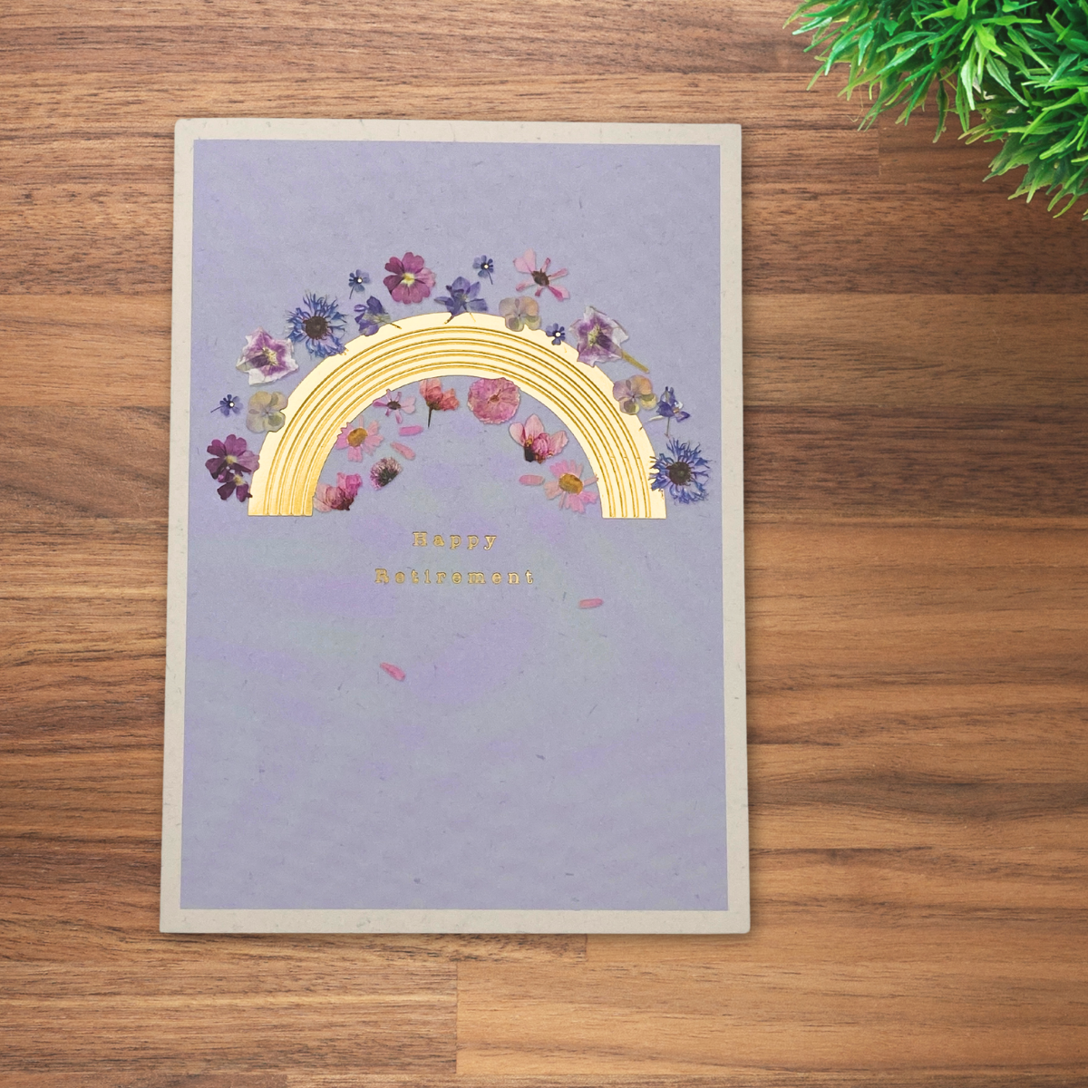 Retirement Card - Floral Rainbow