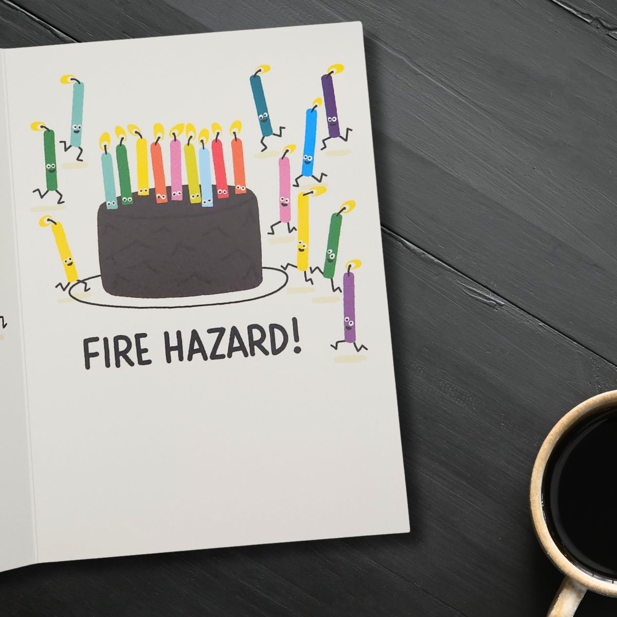 Recycled Paper Greetings Funny Birthday Card - Fire Hazard!