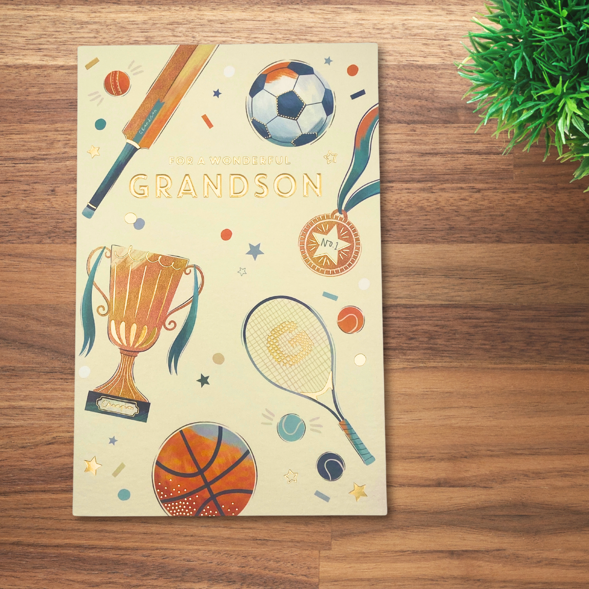 Grandson Birthday Card - Simply Traditional Sports