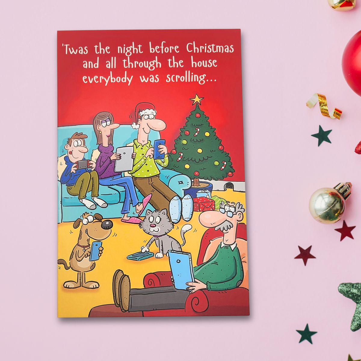 Funny Christmas Card - Twas The Night Before