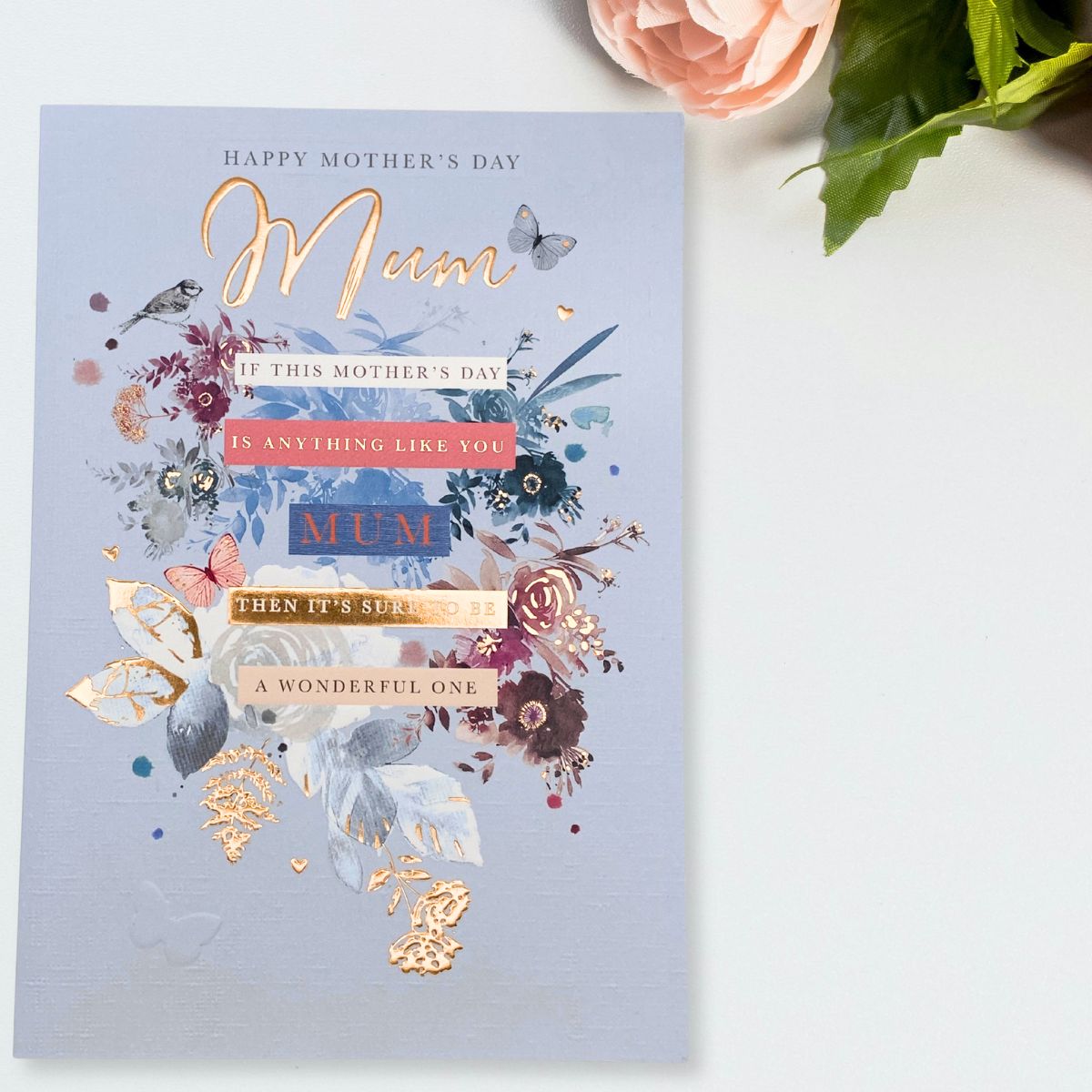 Mum Mother's Day Card - Birds & Flowers