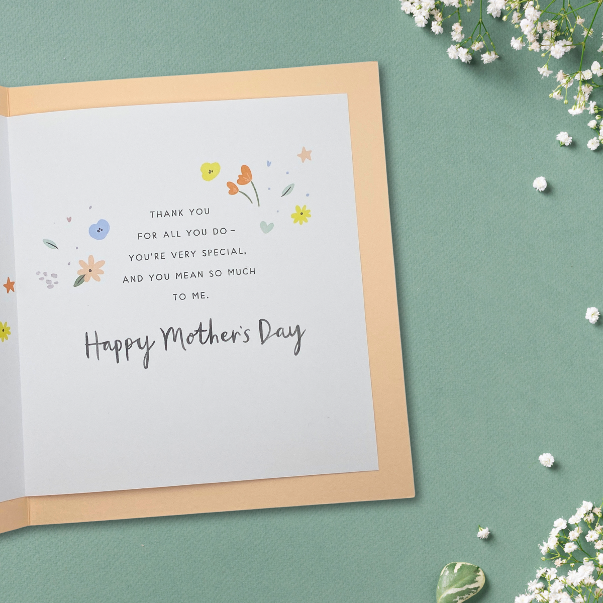 Like A Mum To Me Mother's Day Card - Floral Heart