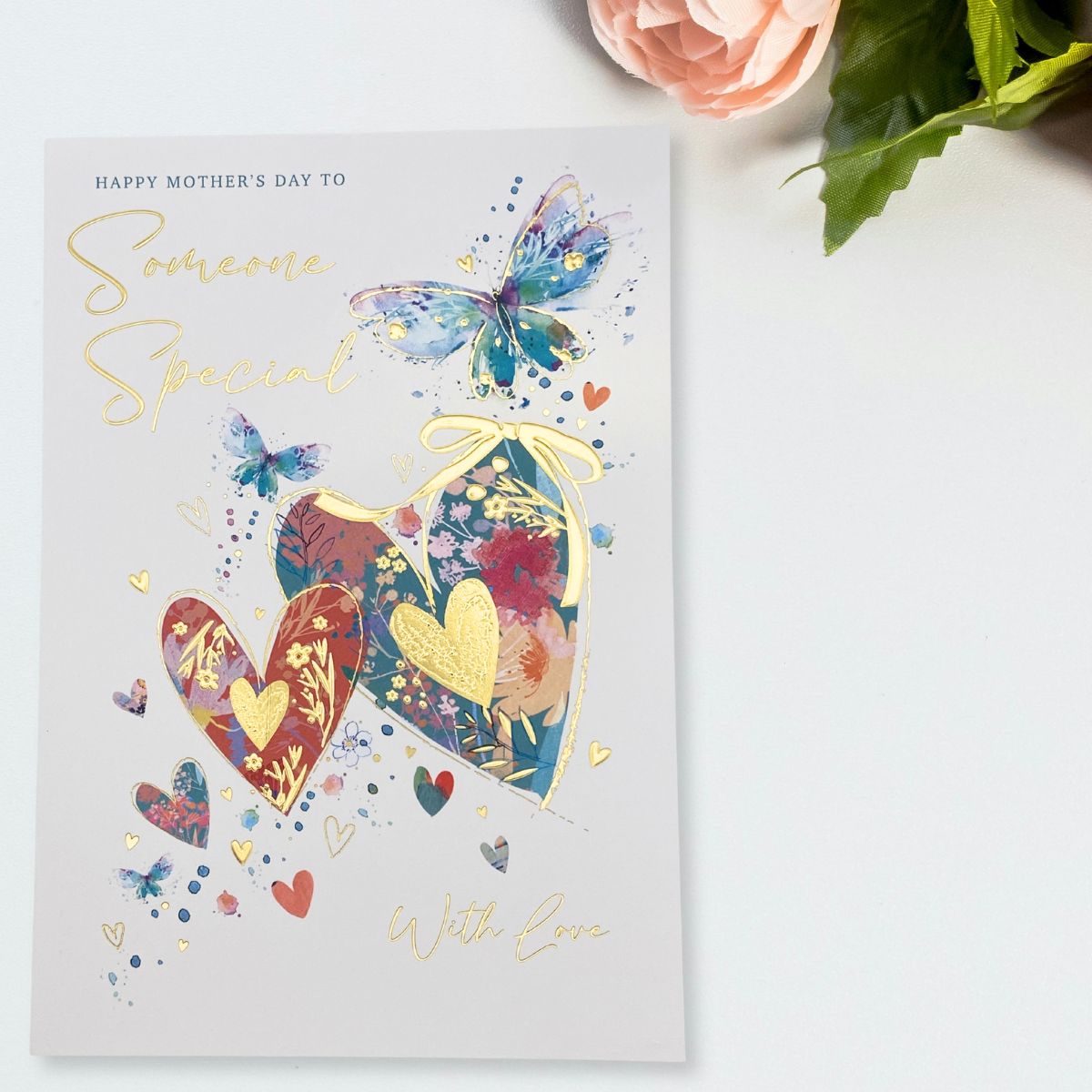 Someone Special Mother's Day Card - Hearts & Butterflies