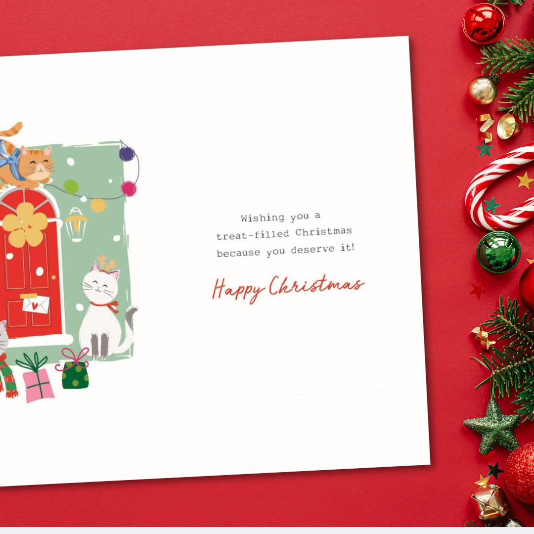 To The Cat Christmas Card - Sabina Front Door & Gifts