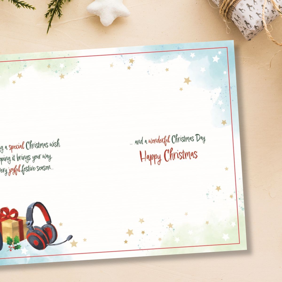 Nephew Christmas Card  - Awash With Colour Gamer