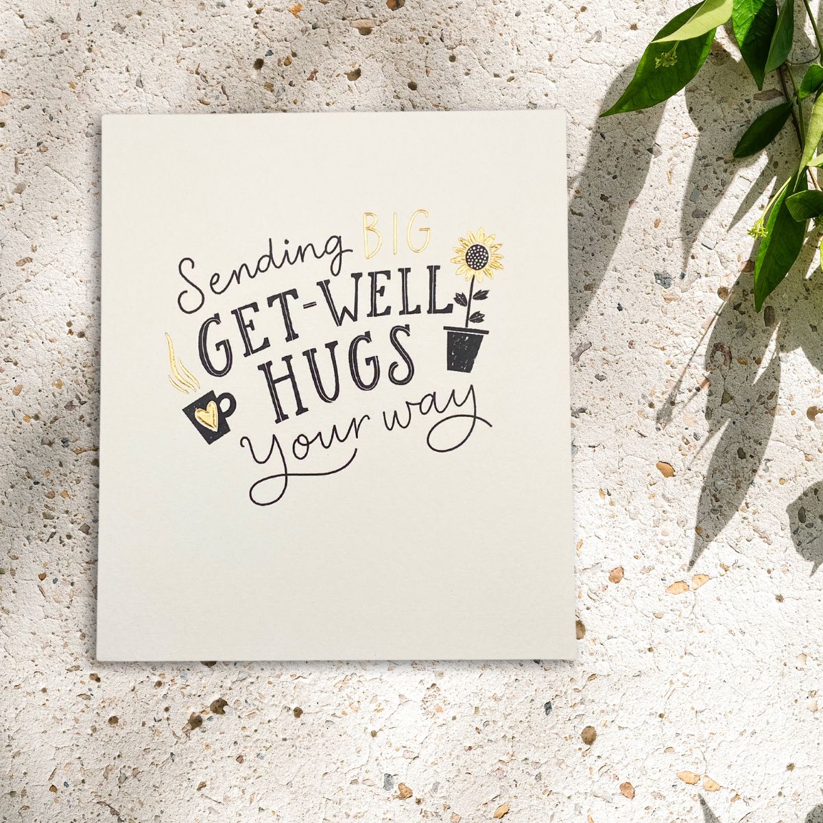 Get Well Soon Card - Sending Big Hugs Your Way