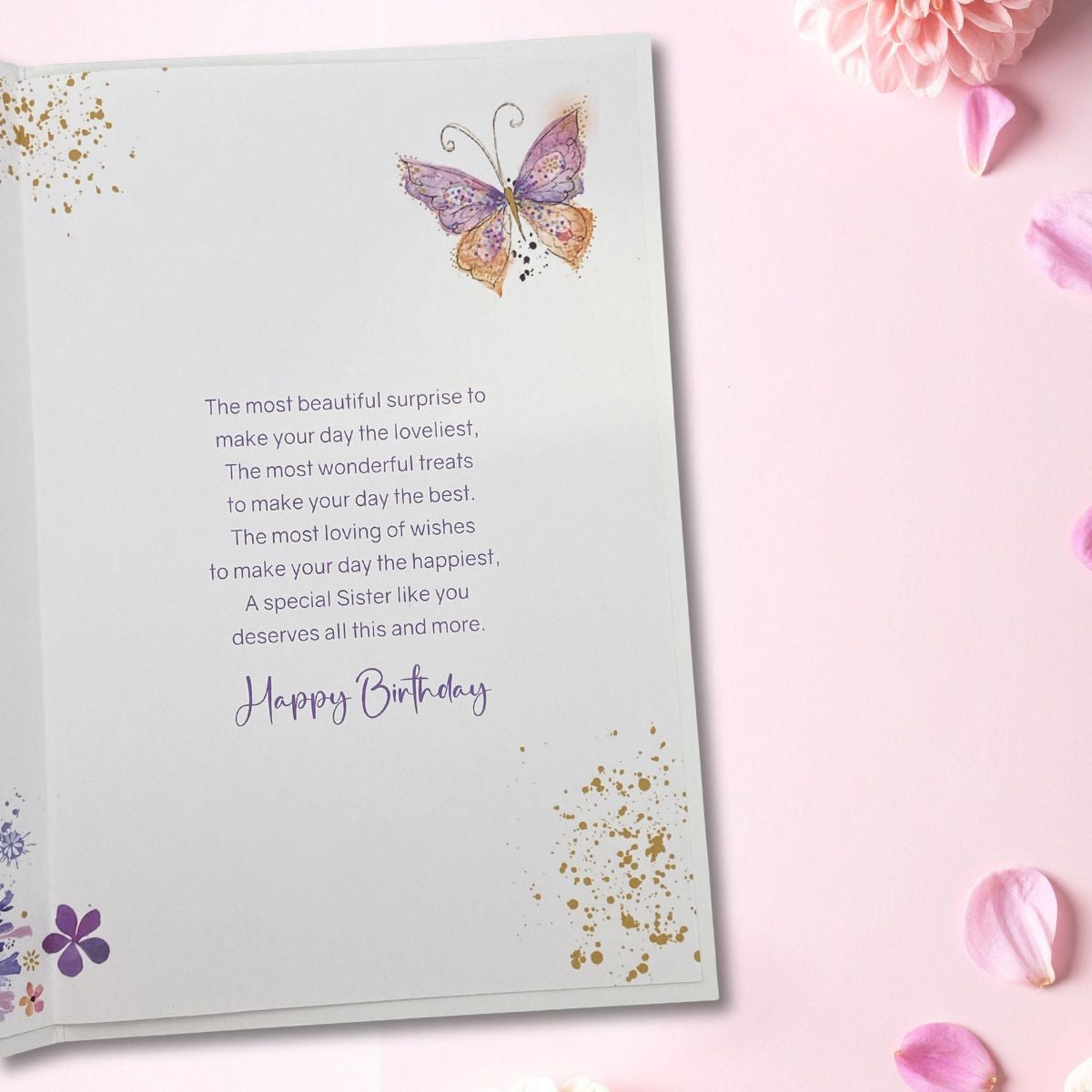 Sister Birthday Card - Grace Butterflies