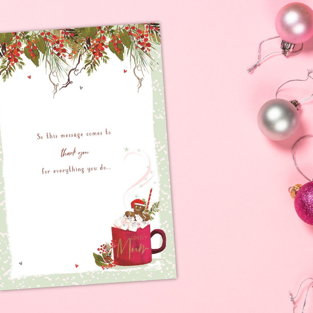 Mum Christmas Card - Large Skylight Candles