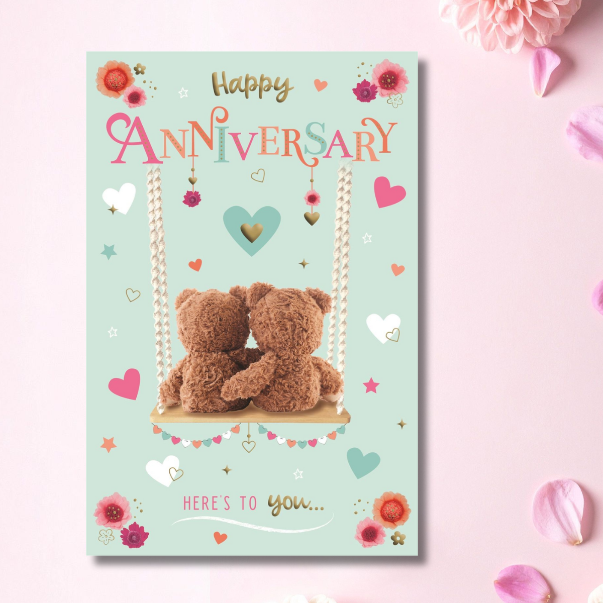 Happy Anniversary Card- Barley Bear