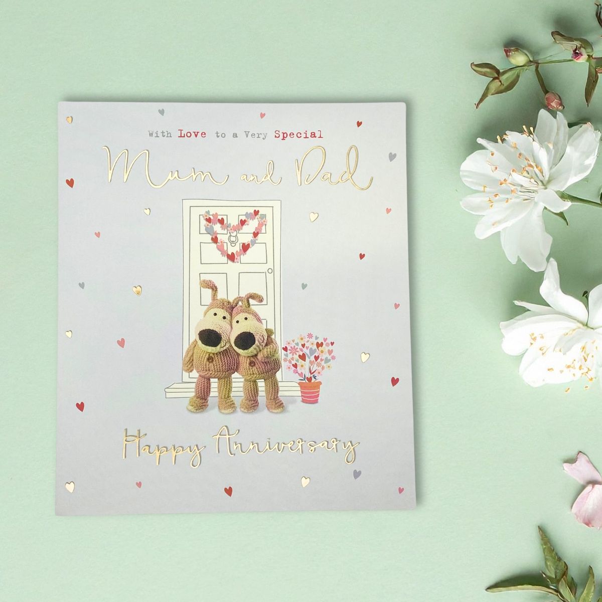 Mum & Dad Anniversary Card - Boofle Bear
