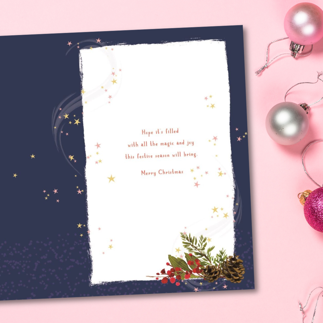 Granddaughter Christmas Card - Skylight Mason Jar