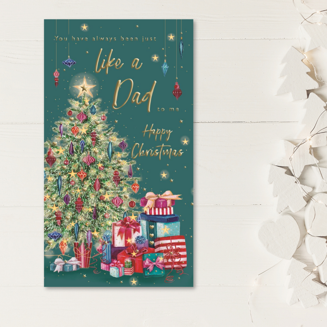 Like A Dad Christmas Card - Just For You Tree & Gifts