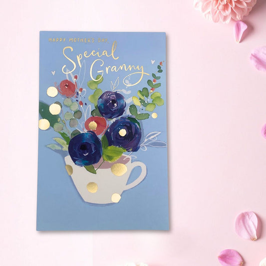 Granny Mother's Day Card - Cup Of Flowers