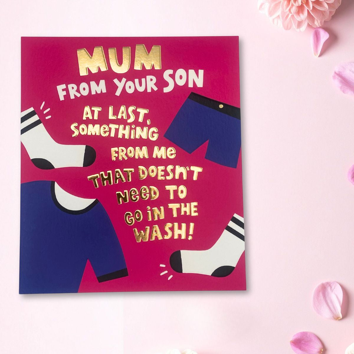 Mum From Son Mother's Day Card - In The Wash