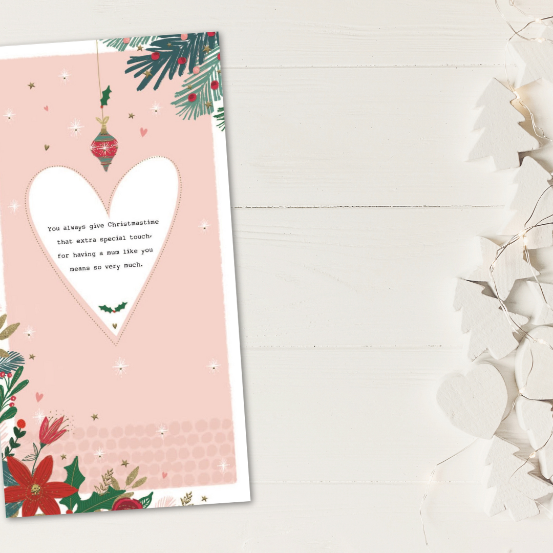 Mum Christmas Card - Large Pavillion Decoupage