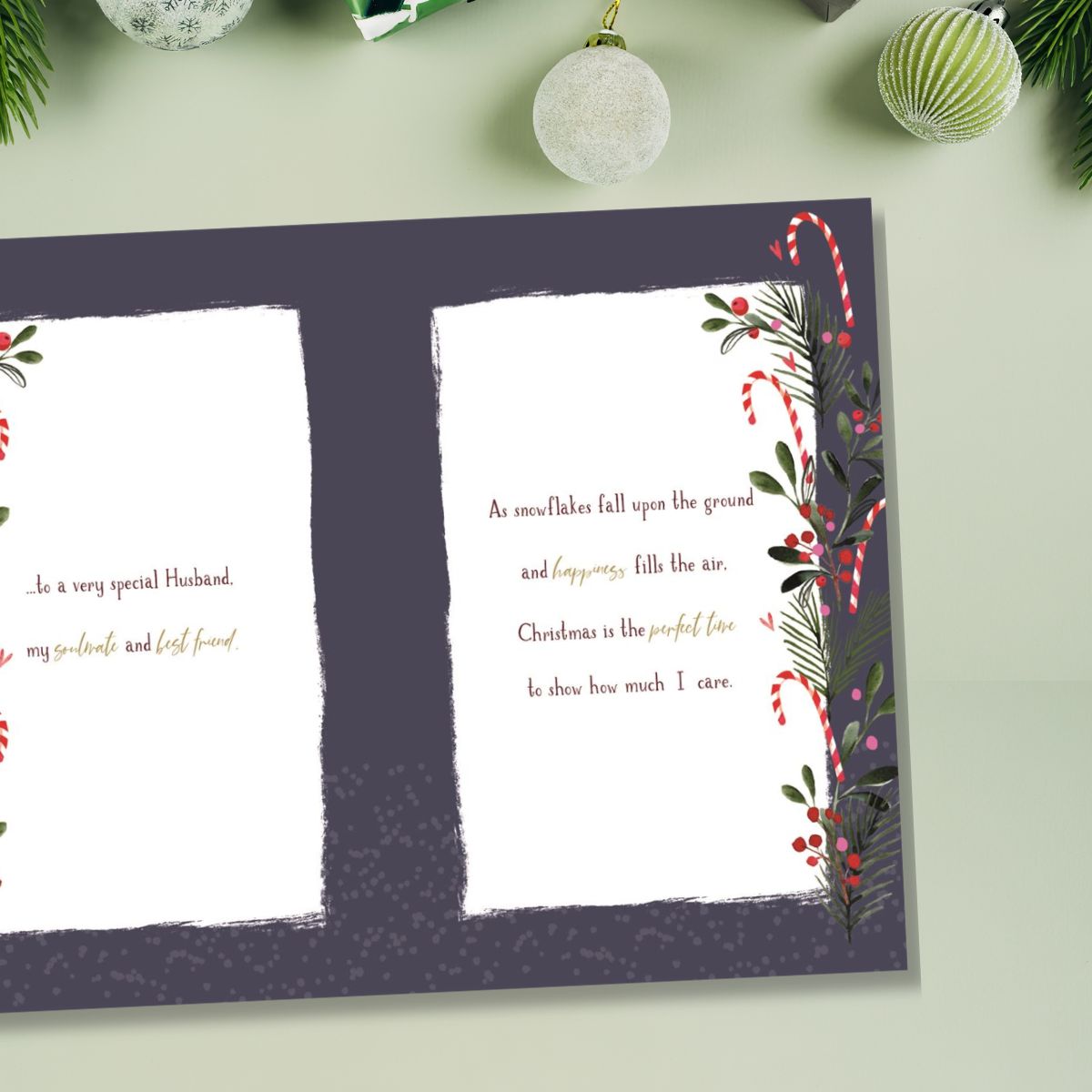 Husband Large Christmas Card - Skylight Stockings