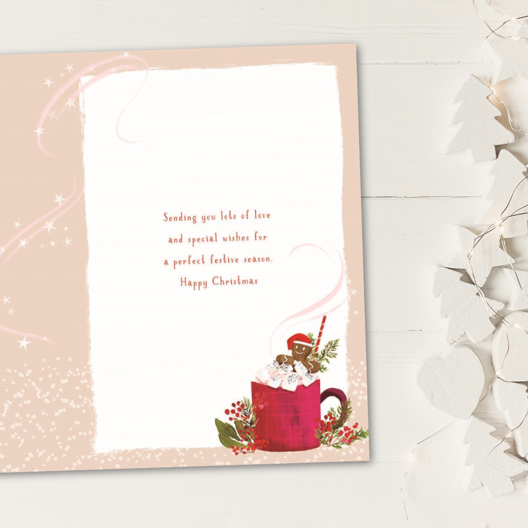 Cousin Christmas Card - Skylight Gingerbread Hot Chocolate