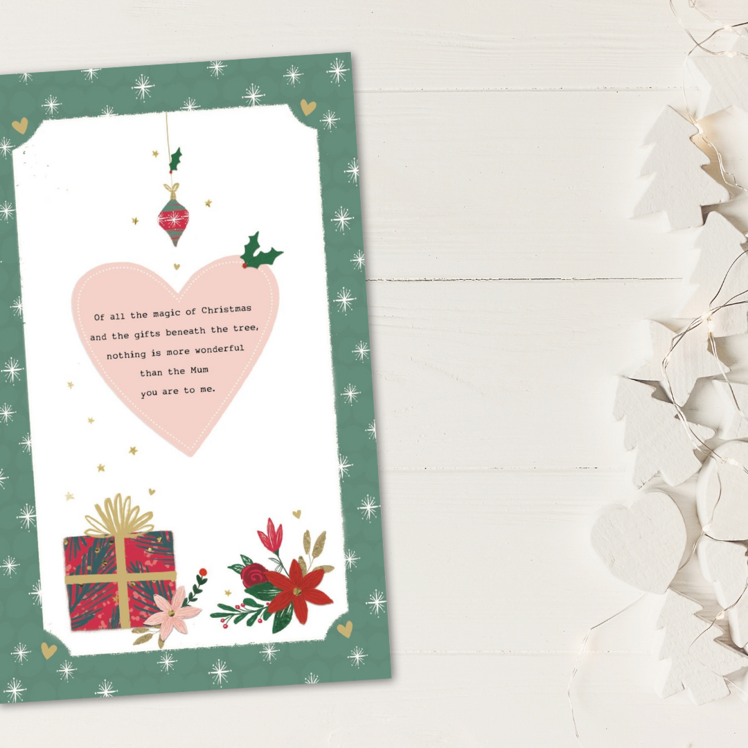 Mum Christmas Card - Large Pavillion Decoupage