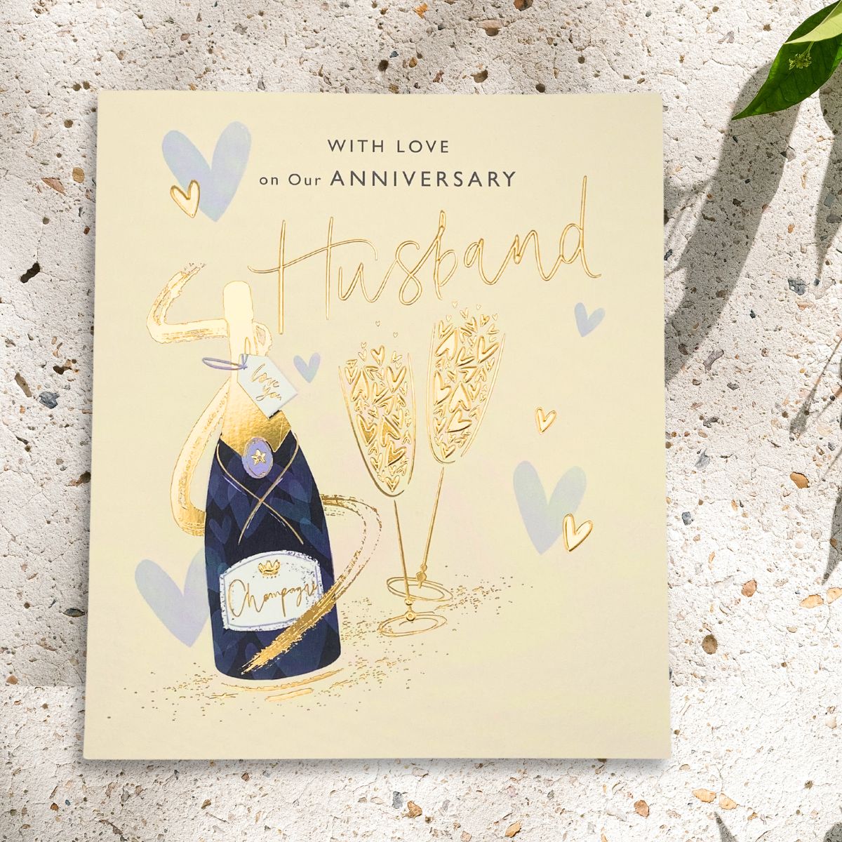 Husband Anniversary Card - Cheers Love You