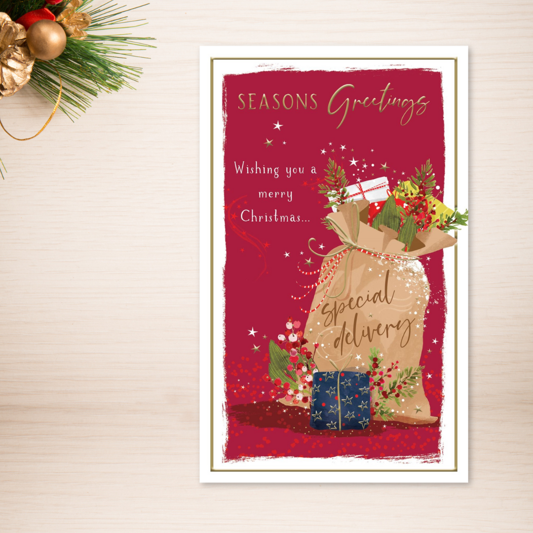 Open Christmas Card - Skylight Special Delivery