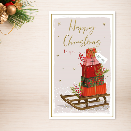 Open Christmas Card - Skylight Sleigh & Gifts