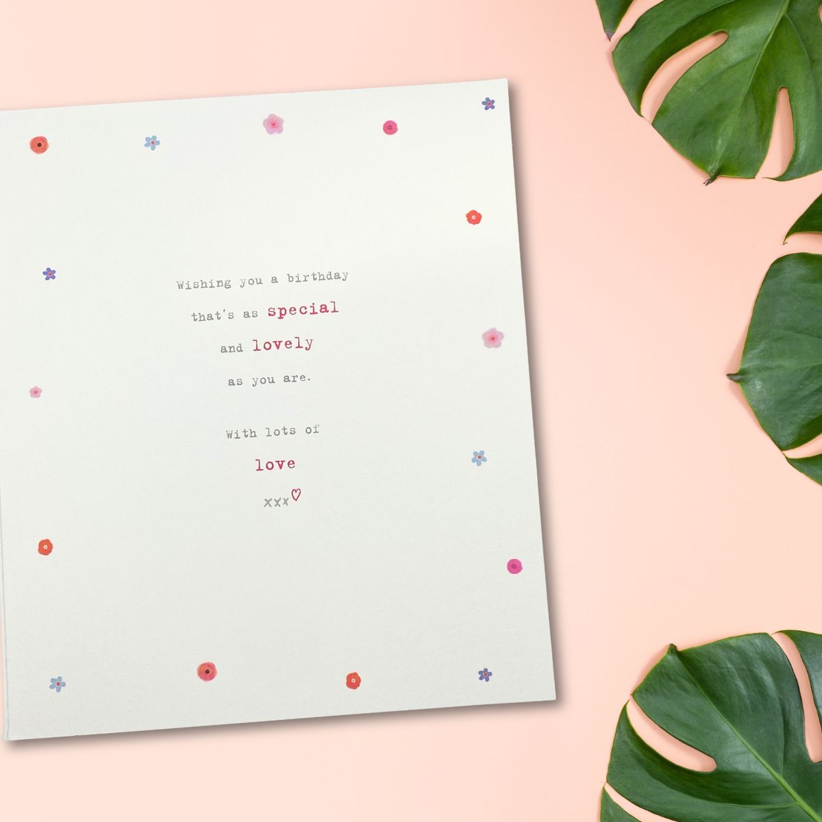 Granddaughter Birthday Card - Boofle Bear & Flower