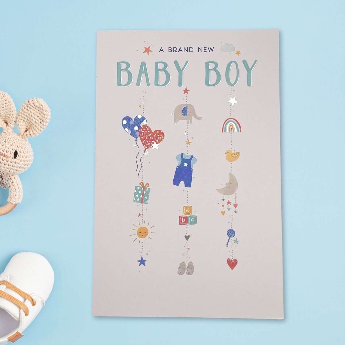 Baby Boy Card - Simply Precious A New Baby Boy