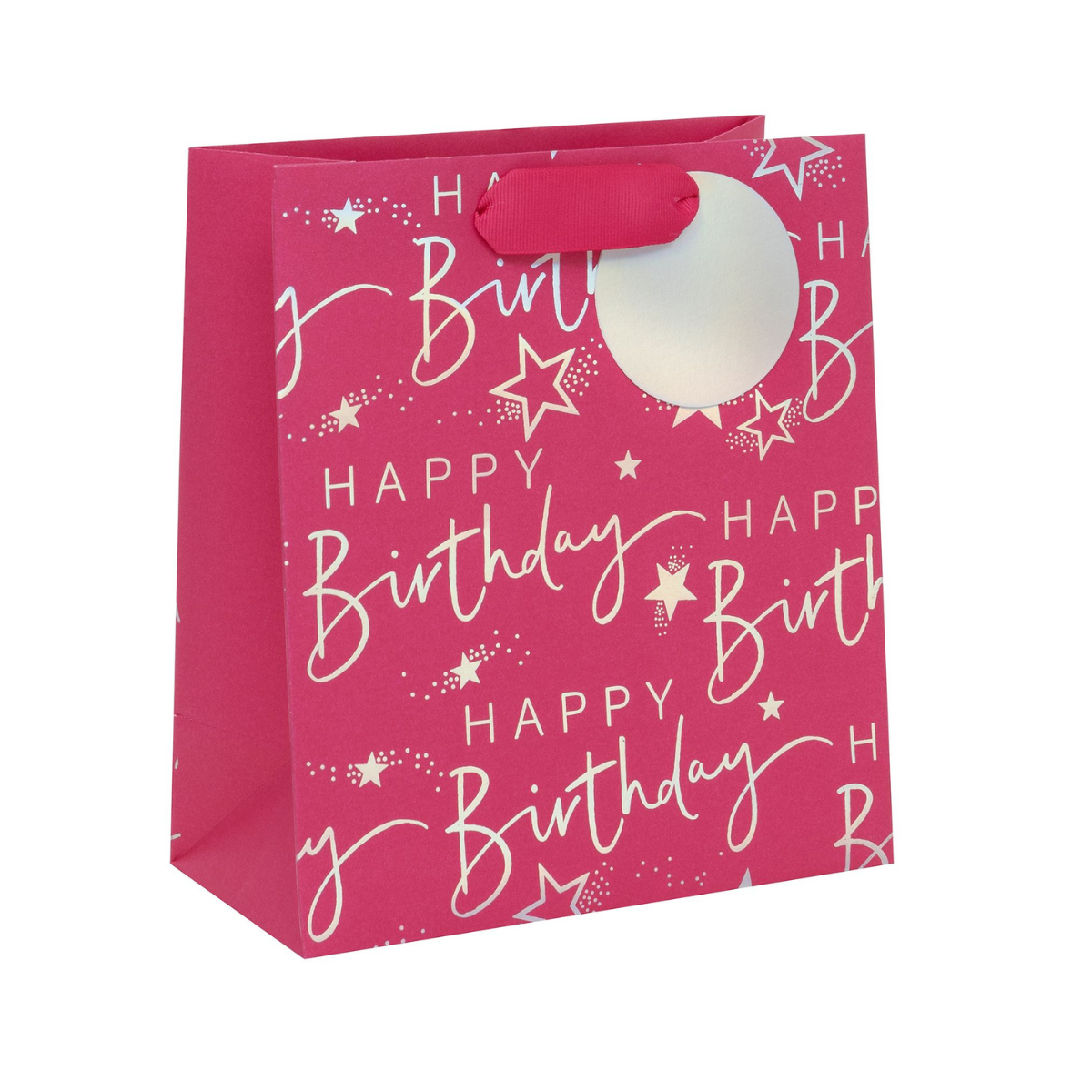 Gift Bag Medium - Pink Script