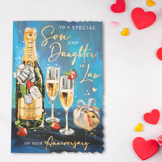 Son & Daughter-In-Law Wedding Anniversary Card - Velvet Gallery