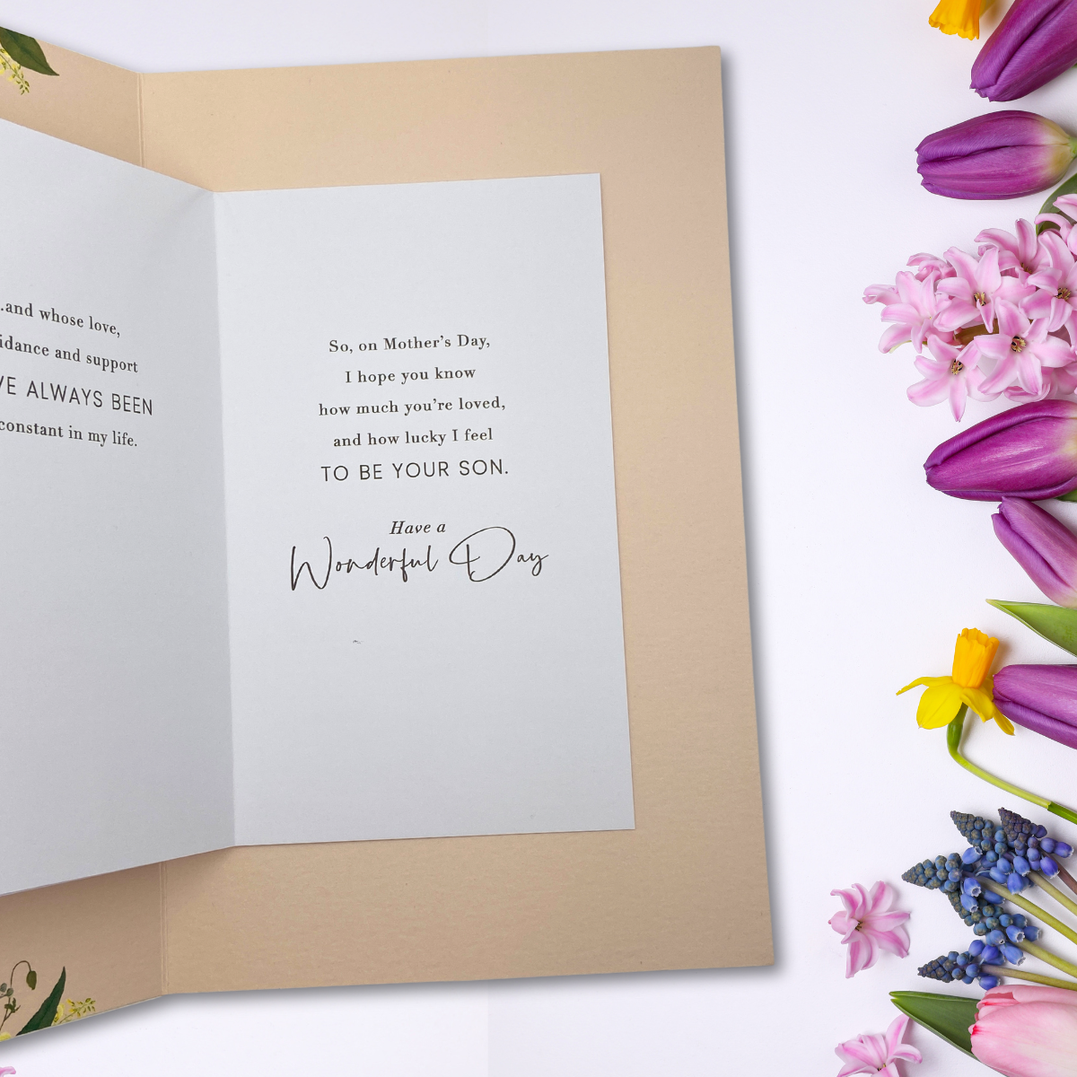 From Your Son on Mother's Day Card - Large RHS