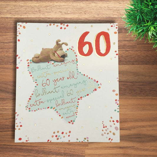 60th Birthday Card - Boofle Bear