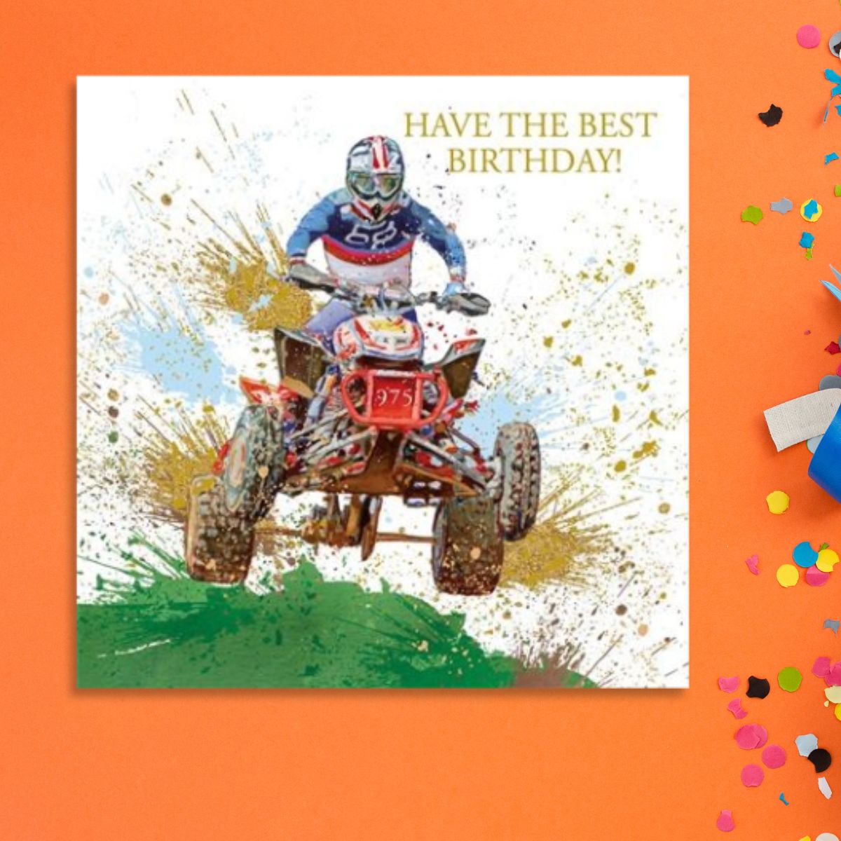 Pizazz Birthday Card - Quad Bike