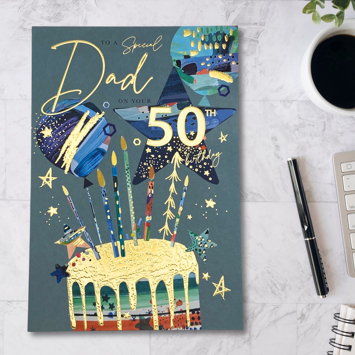 Dad 50th Birthday Card - Lumino Cake