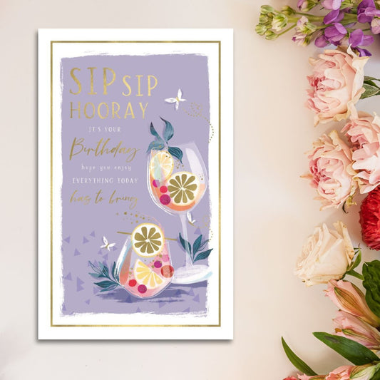 Skylight Birthday Card - Cocktails