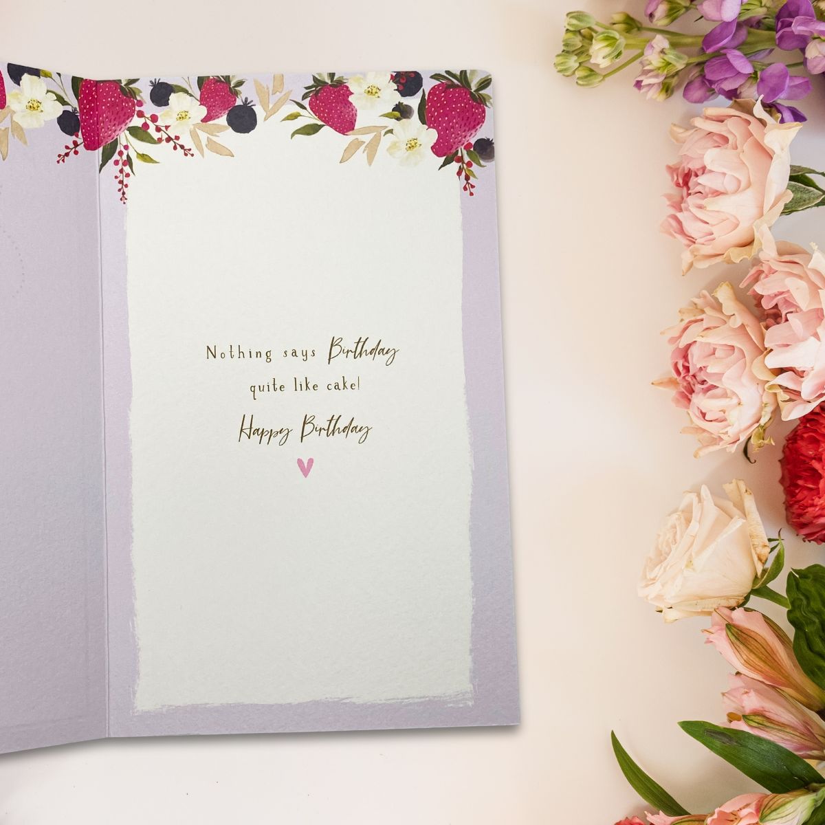 Skylight Birthday Card - Floral Cupcakes
