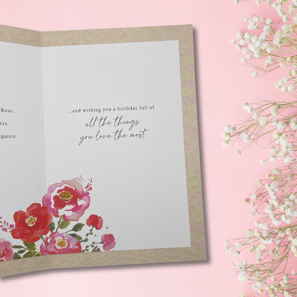 June Birthday Card - Flower Rose