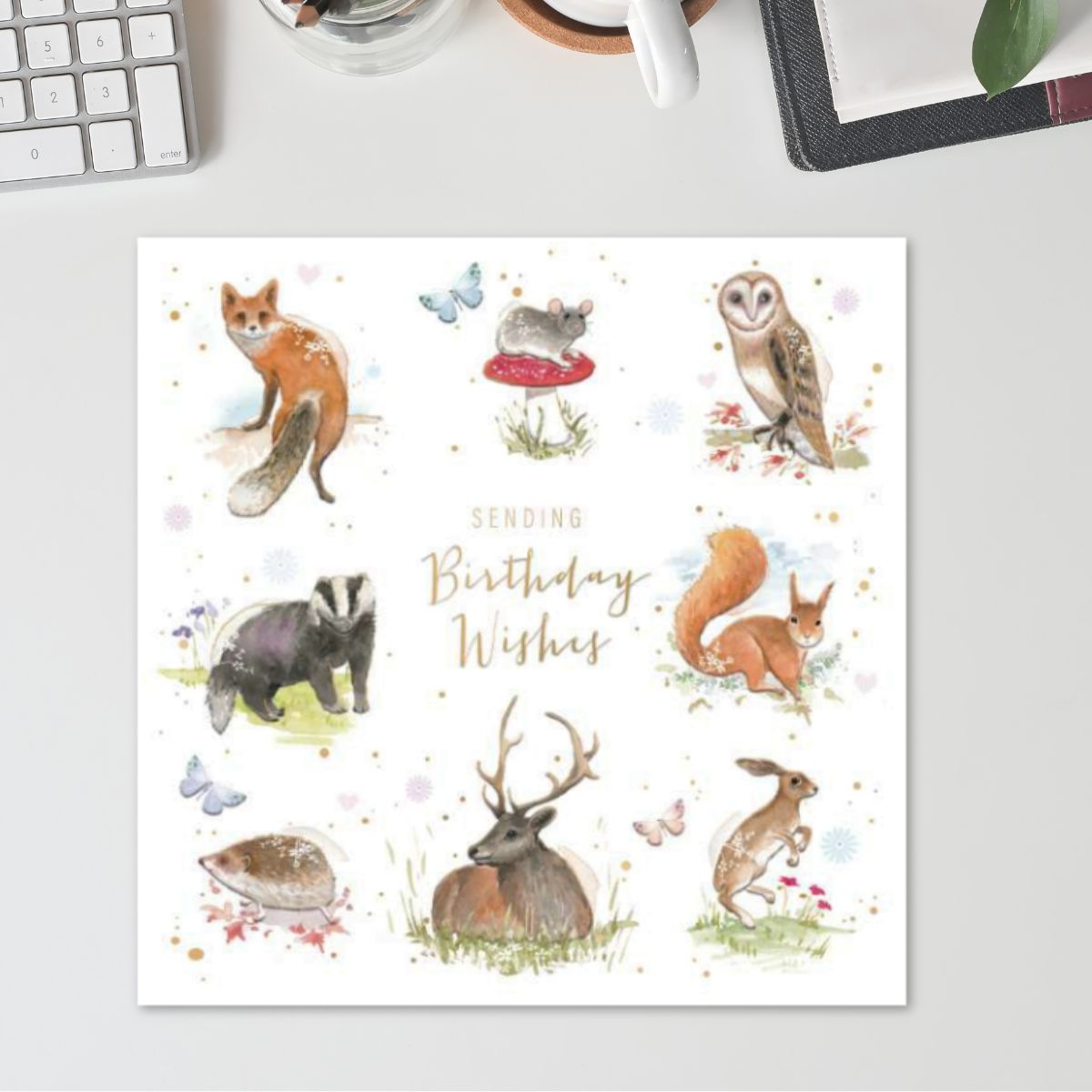 Cheri Birthday Card - Woodland Animals