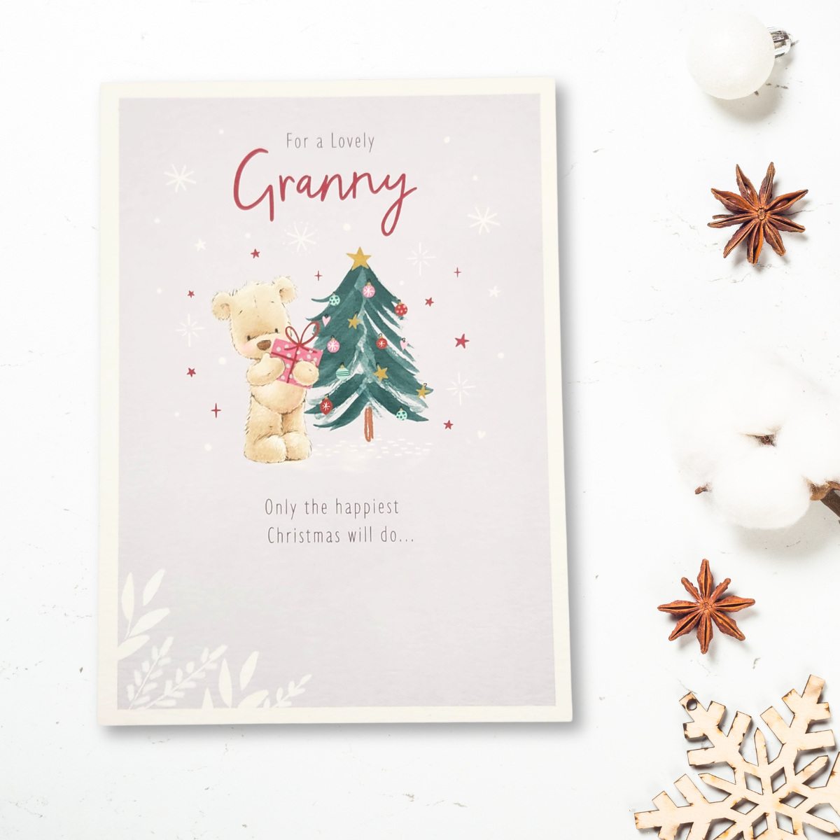 Granny Christmas Card - Nutmeg Gift & Tree