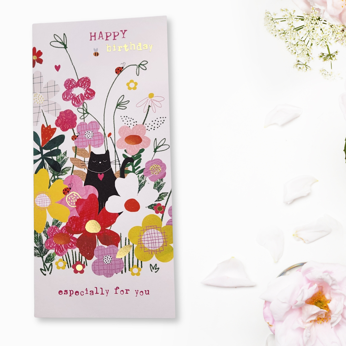 Money Wallet - Cat & Flowers