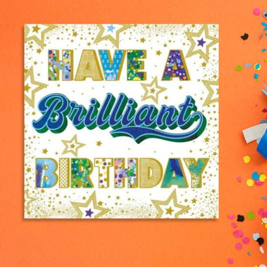 Pizazz Birthday Card - Brilliant Birthday