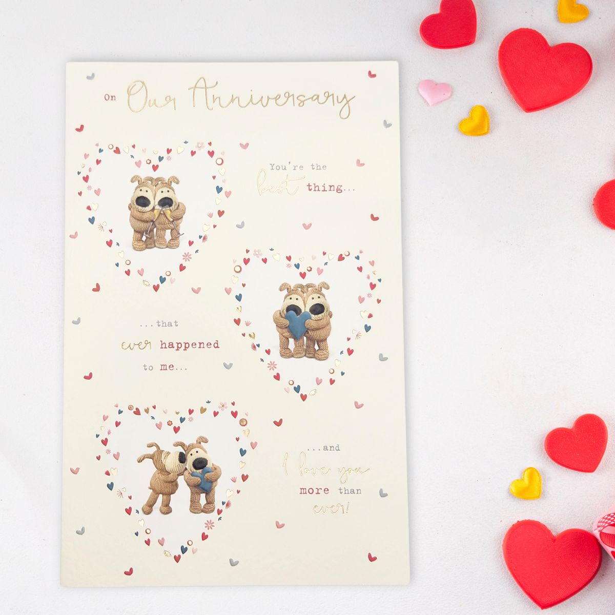 Our Anniversary Card - Boofle Hearts