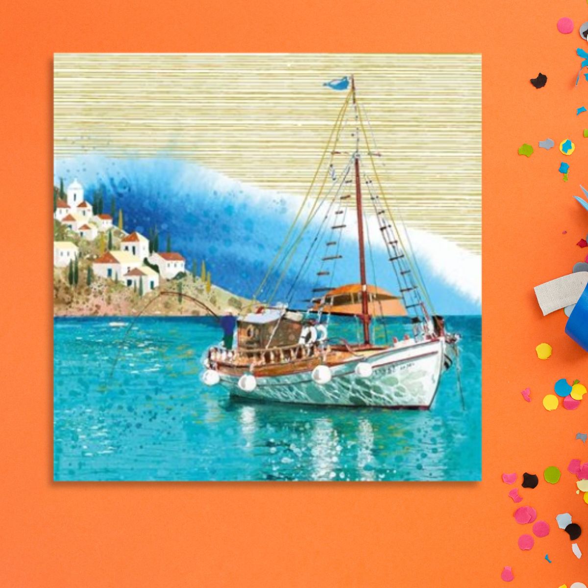 Pizazz Birthday Card - Fishing Boat