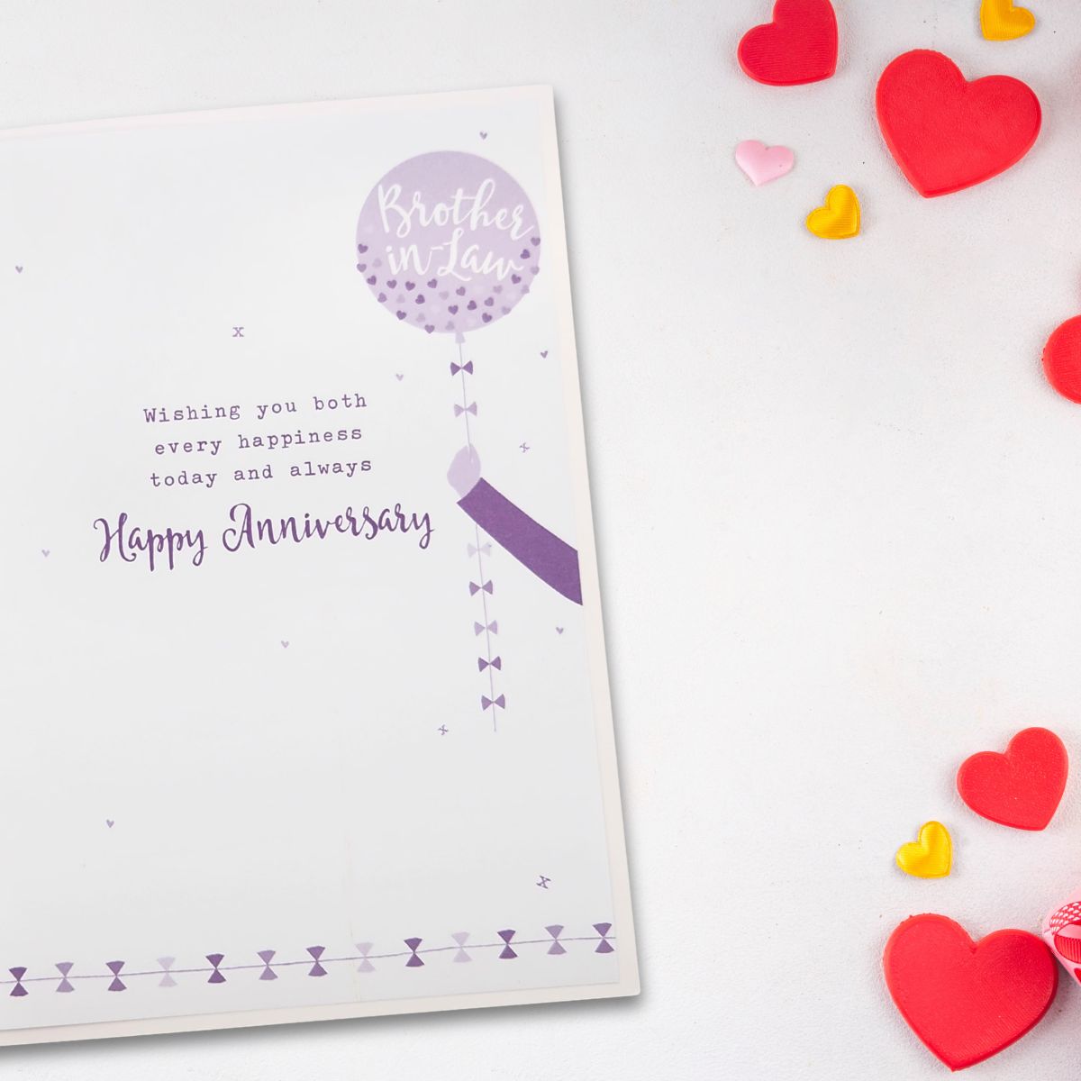 Sister & Brother-In-Law Wedding Anniversary Card - Pastel Balloons