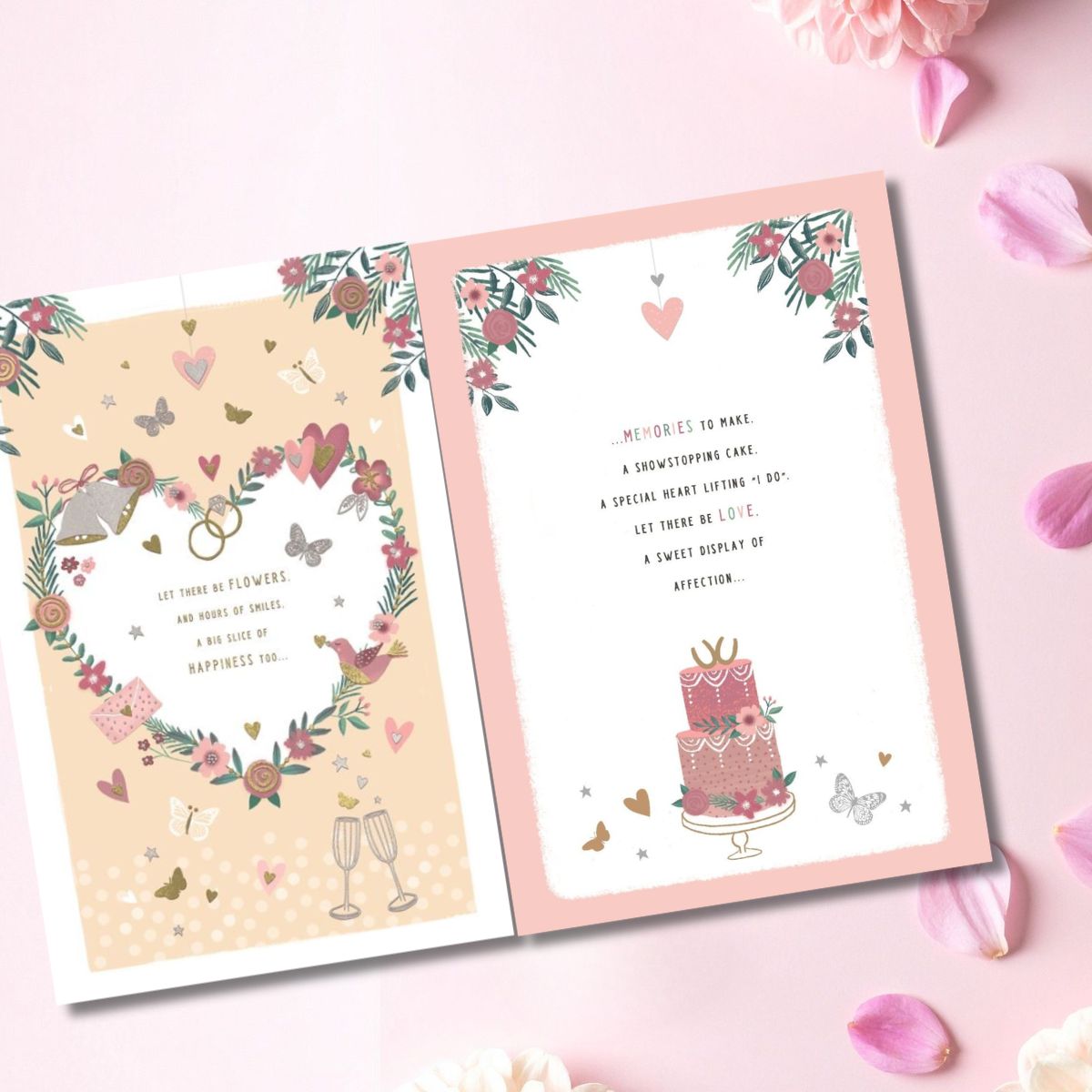 Wedding Day Card - Special Couple Heart Banner