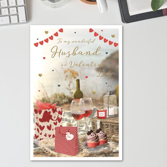 Husband Valentine's Day Card - Essence Wine & Cupcakes